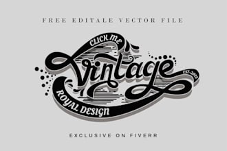 design business retro vintage logo or unique badge maker
