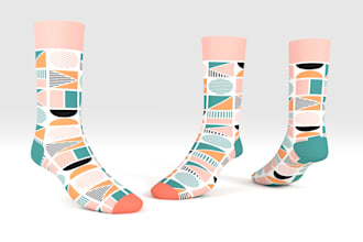 make 3d design casual socks