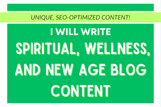 write engaging spiritual, wellness, and new age blog content
