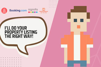 do your property listing on booking com and airbnb