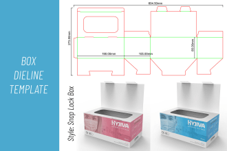 create a production ready dieline for any packaging box