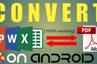 convert pdf to word, excel or ppt and vice versa