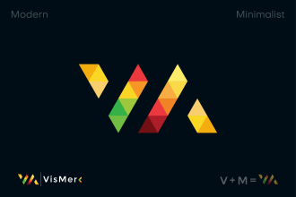 design a modern artistic polygon letter logo