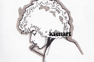 draw you a beautiful monochrome semi realistic illustration