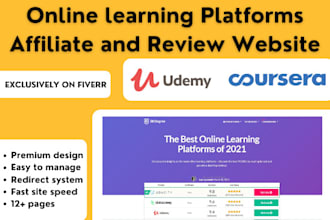 build online learning platforms affiliate and review website