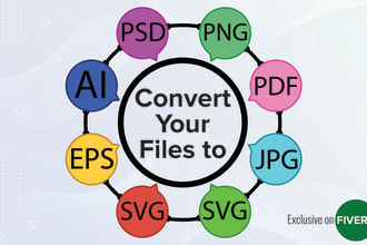 convert logo or image to vector ai, eps, pdf, svg, png superfast