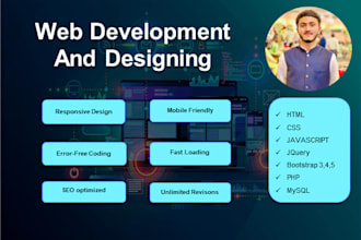 do web programming in HTML, CSS, bootstrap, javascript, bootstrap, PHP, mysql