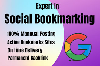 do 65 active social bookmarking sites in manually