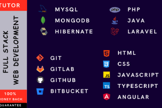 teach complete web development php, laravel, sql, java as totur