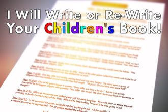 write or rewrite your childrens book for you