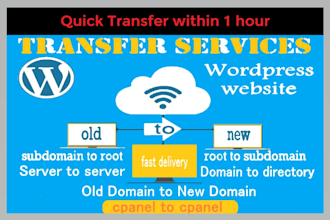 do wordpress site to new domain, transfer, migrate, clone, backup