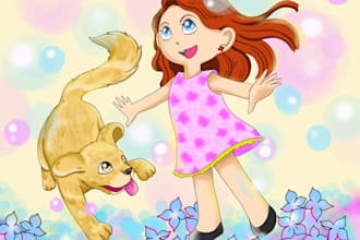 draw chartoon and funy ilustration