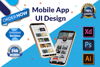 design professional mobile app UI design with prototype