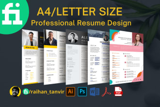 create a professional resume CV and portfolio design