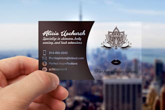 design stylish transparent plastic business cards