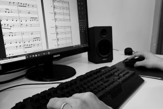 transcribe, arrange and compose original music for any purpose