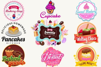 design attractive bakery, cake, sweets or candy logo
