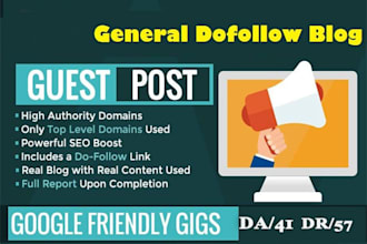 do guest post general guest post on high da real traffic
