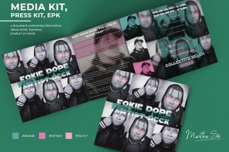 design artist media kit, epk, press kit, one sheet