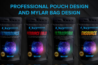 design professional pouch and mylar bag design