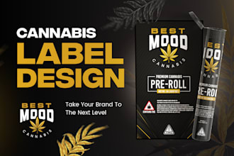 design cannabis pre roll, jar and weed package