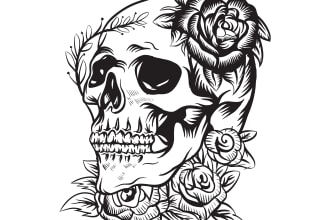 draw a black and white illustration in my style