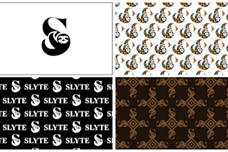 design a monogram logo with a seamless luxury pattern unique