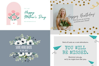 design unique greeting,birthday or wedding invitation card
