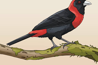 draw a realistic animal illustration in my style