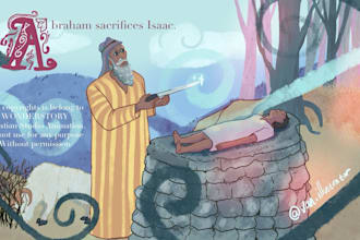 make christian illustration for kids story book