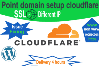 setup cloudflare SSL wordpress website with CDN or fix any error