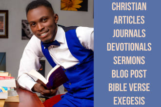 write SEO christian articles, blog content, sermon, journals, devotionals