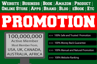 promote your website, product, amazon, crypto, nft, shopify, blog