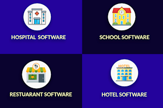 create school hotel restaurant hospital management software