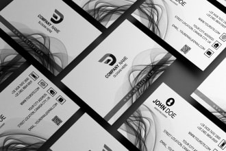 do modern luxury business card and thank you card design