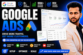 setup, optimize and manage google ads campaign with ROI