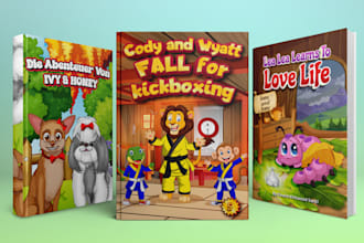 draw children story book illustration, children story, book illustration
