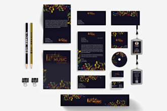 design business card, letterhead, and branding stationary