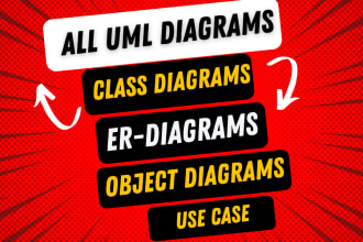 draw all uml diagrams, usecase, class diagram and erd