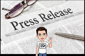 write, edit and proofread press release to create value