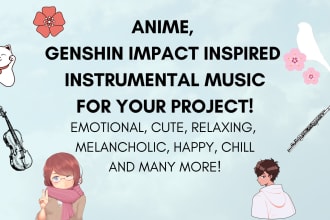 make an instrumental anime, genshin impact inspired music