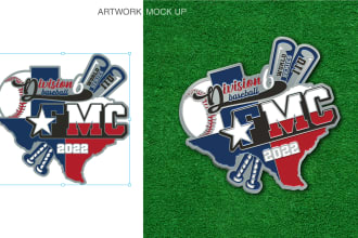 redraw and do baseball trading pin design