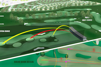 do golf course drawing