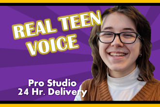 record a professional, american teen girl voice over