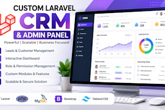 build a custom laravel CRM and admin dashboard