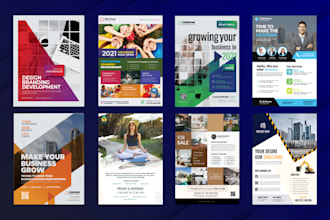 design simple professional business flyer postcard menu