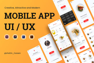 design user friendly and modern mobile app UI UX in figma