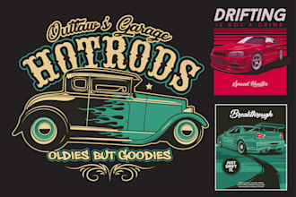 car cartoon vector automotive illustration for t shirt design