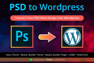 convert psd to wordpress with beaver builder