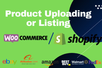 upload products to your woocommerce or shopify store website